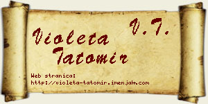 Violeta Tatomir vizit kartica